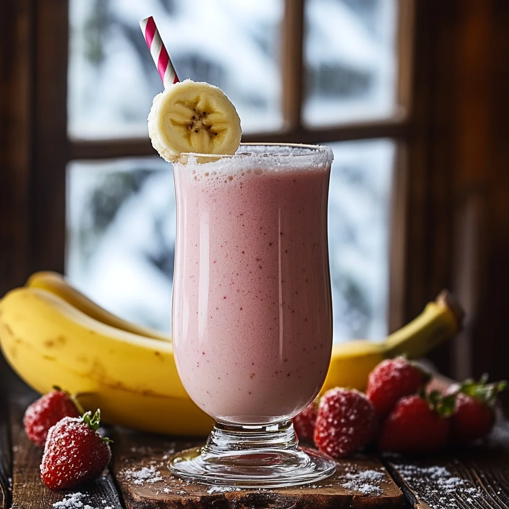 Smoothie aux Fraises à l’Érable et à la Banane