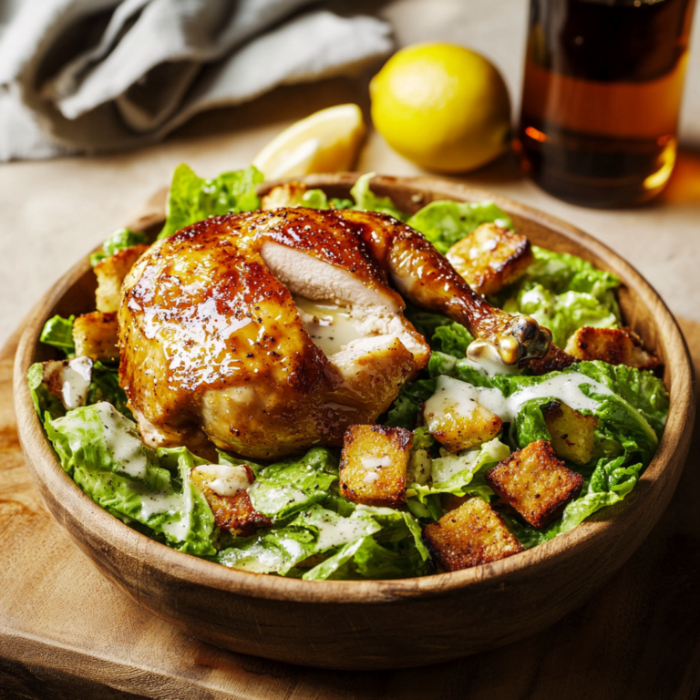 Poulet Rôti et Salade César au Sirop d’Érable 🍁